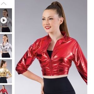 Balera Dancewear Red Crop Jacket Dance Costume Size Medium Adult